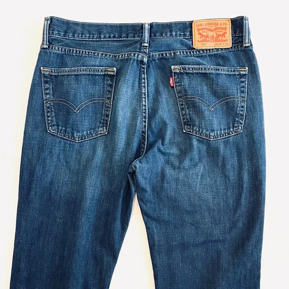 Levi's 514 jeans Men's 33 dark denim wash classic straight leg unisex